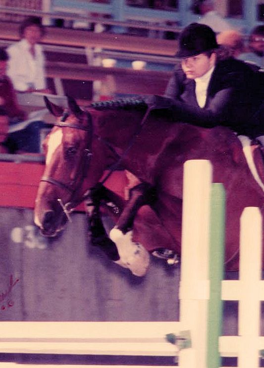 Photo of me and Ben over fences